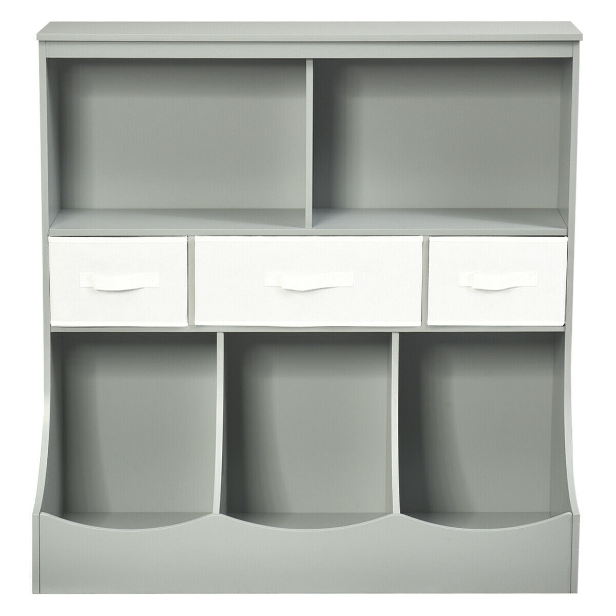 Freestanding Combo Cubby Bin Storage Organizer Unit W/3 Baskets, Gray Kids Storage at Gallery Canada