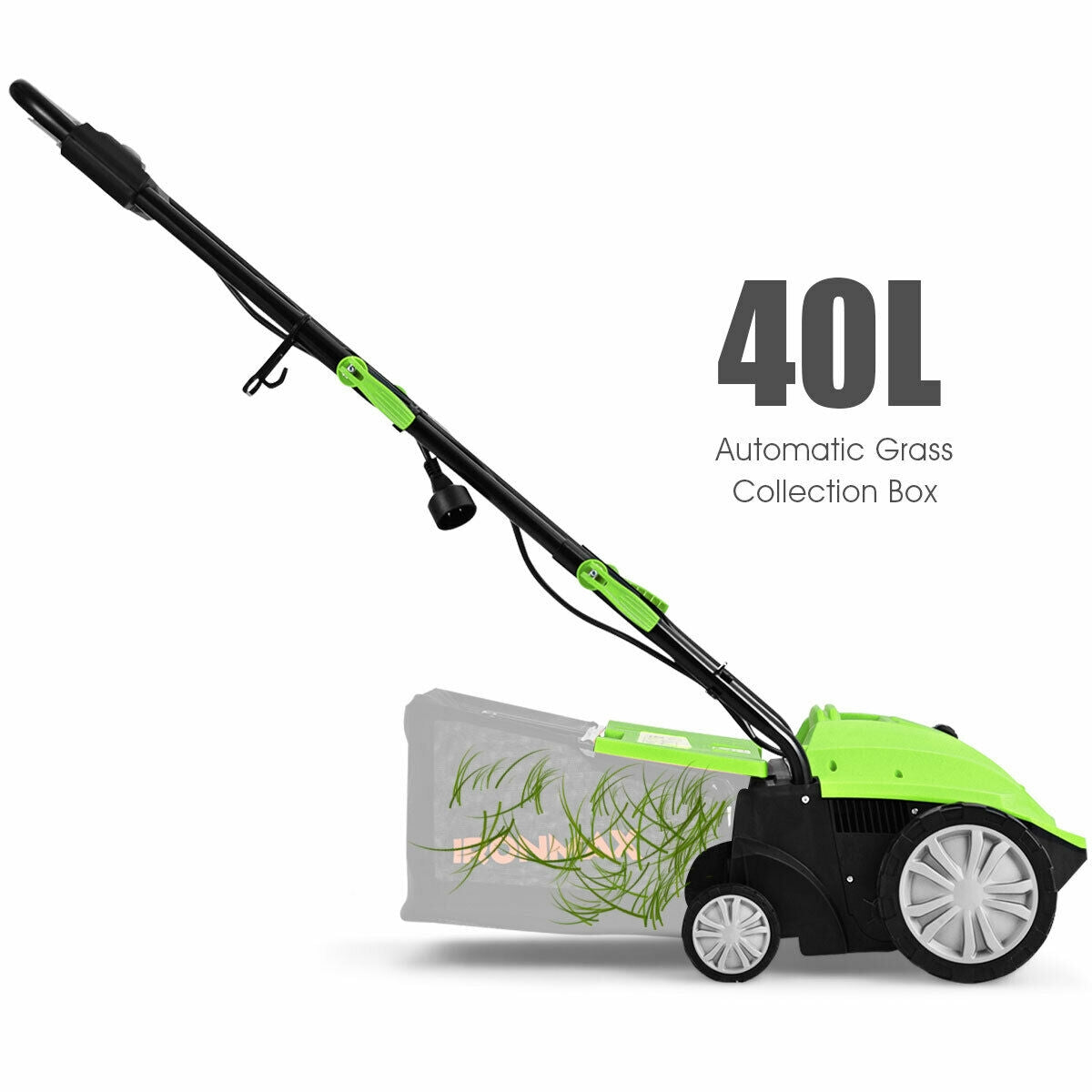 13 Inch 12 Amp Electric Scarifier, Collection Bag, Removable Blades, Green Lawn Care Tools at Gallery Canada