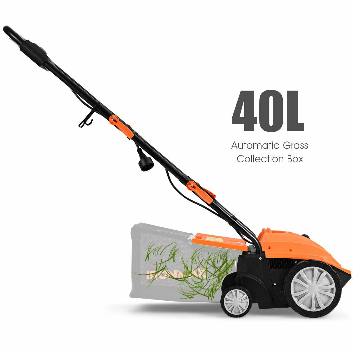 13 Inch 12 Amp Electric Scarifier, Collection Bag, Removable Blades, Orange Lawn Care Tools at Gallery Canada