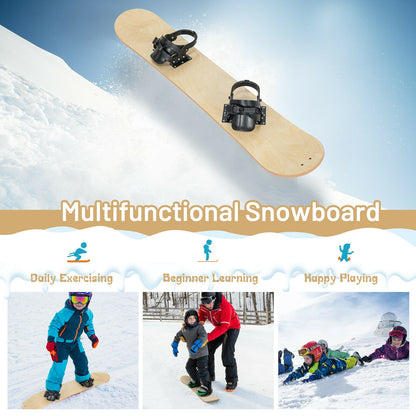 Winter Sports Snowboarding Sledding Skiing Board with Adjustable Foot Straps - Gallery Canada