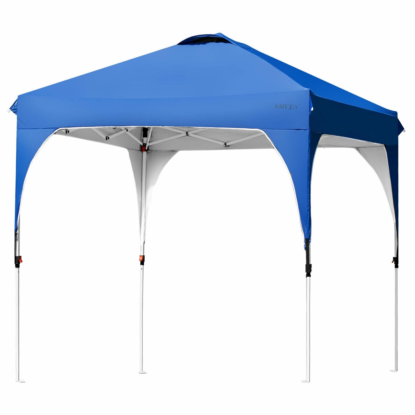 6.6 x 6.6 FT Pop Up Height Adjustable Canopy Tent with Roller Bag, Blue Canopies at Gallery Canada