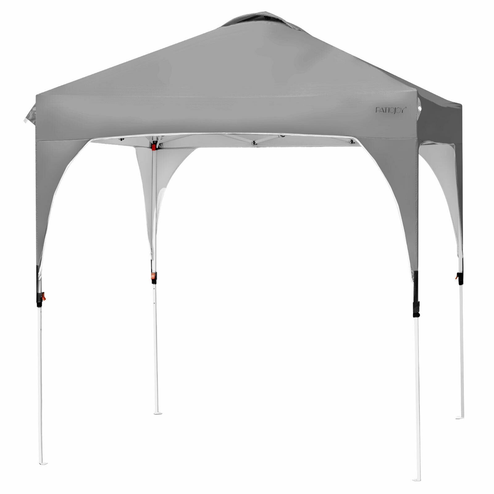 6.6 x 6.6 FT Pop Up Height Adjustable Canopy Tent with Roller Bag, Gray at Gallery Canada