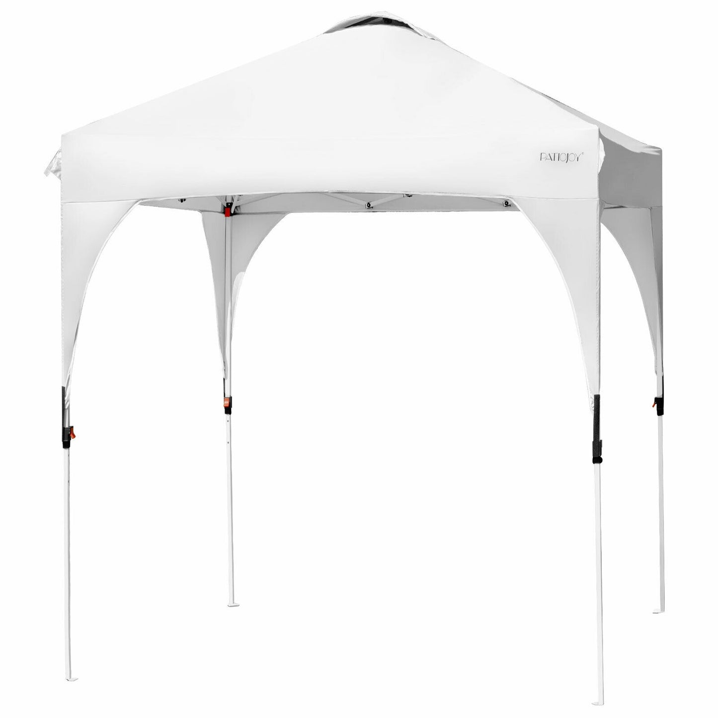 6.6 x 6.6 FT Pop Up Height Adjustable Canopy Tent with Roller Bag, White Canopies at Gallery Canada