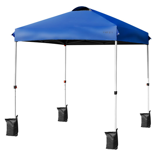 6.6 x 6.6 Feet Outdoor Pop-Up Canopy Tent, Blue Canopies Blue at Gallery Canada