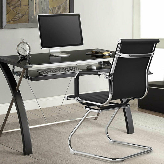 Heavy Duty Conference Chair Set, PU Leather, Black Conference Chairs Black at Gallery Canada