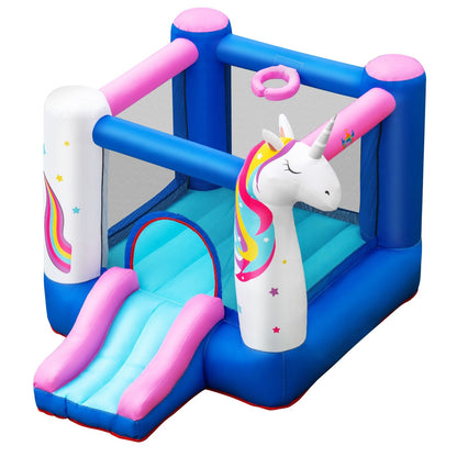 Inflatable Slide Bouncer with Basketball Hoop for Kids Without Blower at Gallery Canada