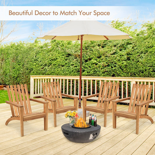 Acacia Wood Adirondack Lounge Armchair, Outdoor Patio, Natural Adirondack Chairs Natural at Gallery Canada