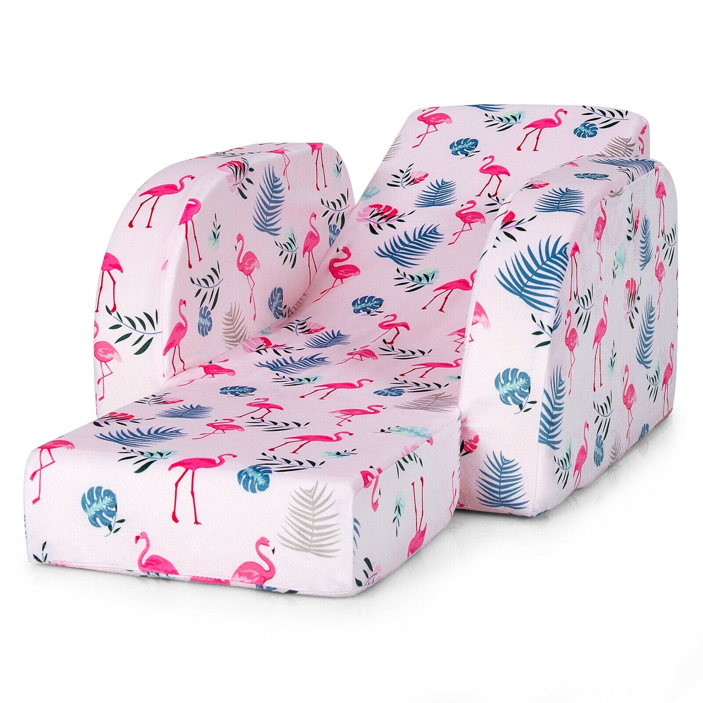 3-In-1 Convertible Kid Sofa Bed, Flip-Out Chair Lounger, Pink Kids Chairs & Seating at Gallery Canada