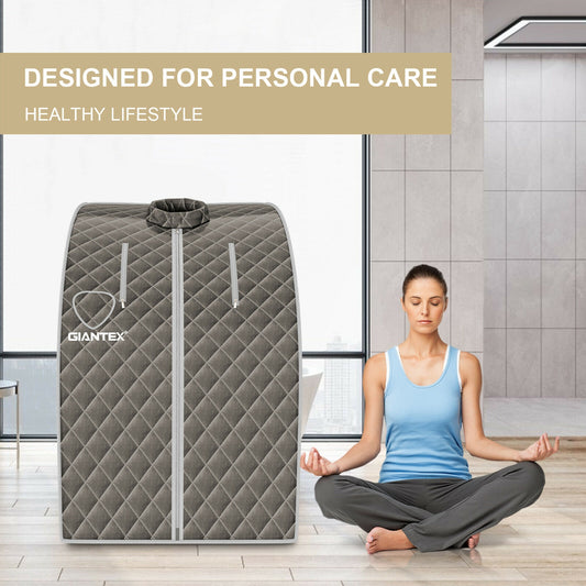 Portable Steam Sauna Spa, 3L Blast-Proof Steamer Chair, Gray Spa & Salon Gray at Gallery Canada
