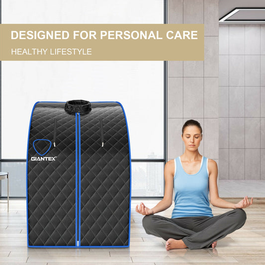 Portable Personal Steam Sauna Spa with 3L Blast-proof Steamer Chair, Black Spa & Salon Black at Gallery Canada