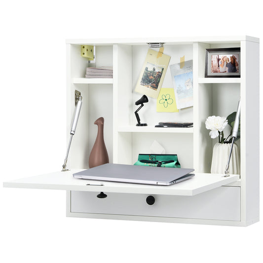 Wall-Mount Floating Desk Foldable Space Saving Laptop Workstation at Gallery Canada