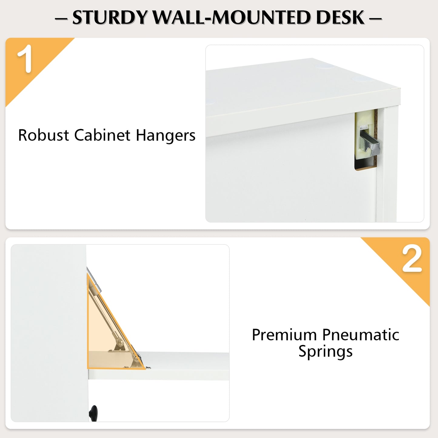 Wall-Mount Floating Desk Foldable Space Saving Laptop Workstation - Gallery Canada