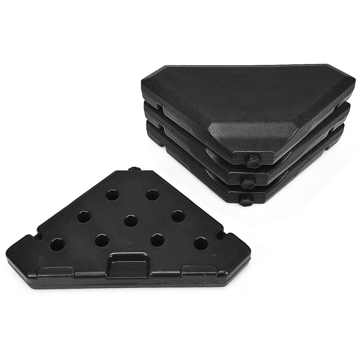 4 Pieces 195 lbs Patio Umbrella Base, Black