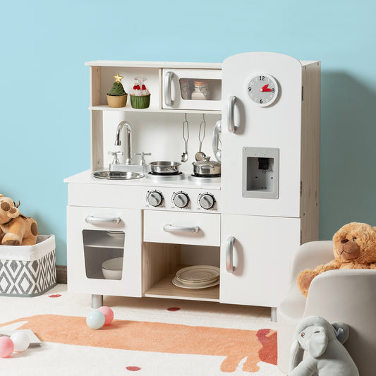 Vintage Play Kitchen Pretend Cooking Playset, White Play Kitchen Sets White at Gallery Canada