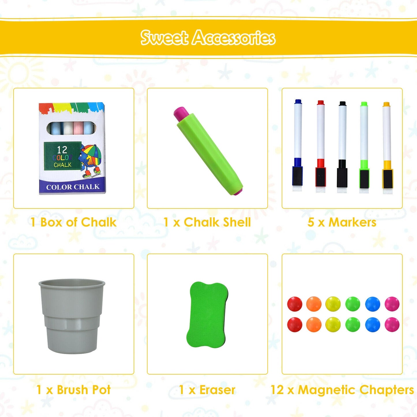 3-in-1 Kids Art Easel Double-Sided Tabletop Easel with Art Accessories, Blue Art Easels at Gallery Canada