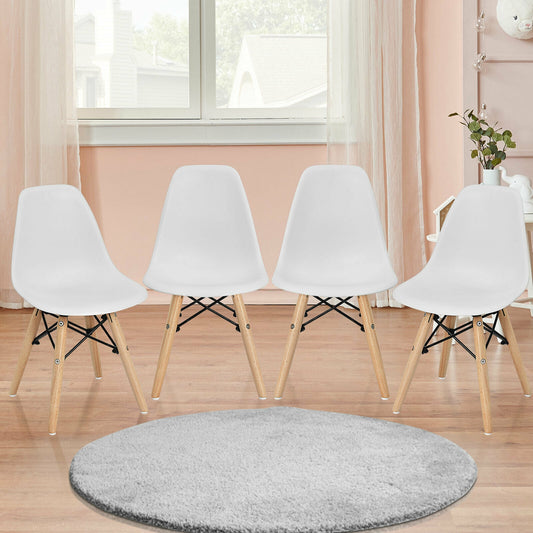 Medieval Style Children Chair Set, 4 Pieces, Wood Legs, White Kids Chairs & Seating White at Gallery Canada
