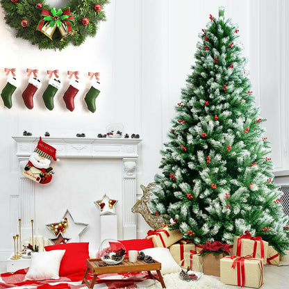 Artificial PVC Christmas Tree with Branch Tips and Metal Stand-8', Green at Gallery Canada