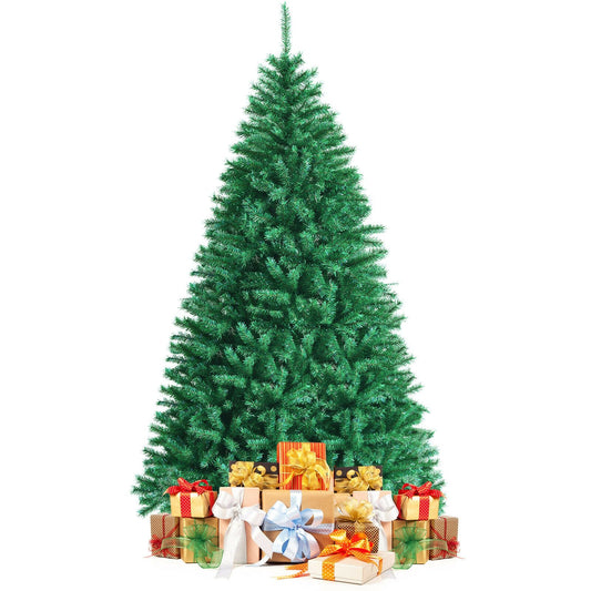8 Feet Green Artificial Christmas Tree with 1704 Iridescent Branch Tips, Green at Gallery Canada