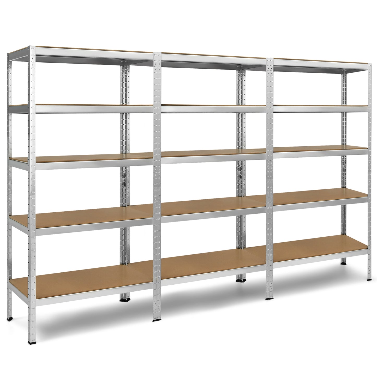 71 inch Heavy Duty Steel Adjustable 5 Level Storage Shelves, Silver Garages at Gallery Canada