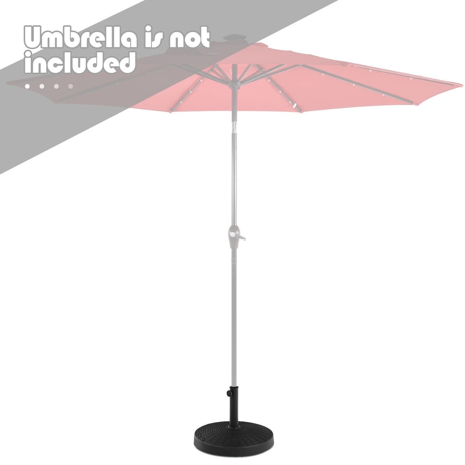 49 LBS Patio Resin Umbrella Base Stand for Outdoor, Black at Gallery Canada