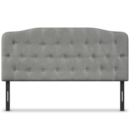 Queen Upholstered Headboard with Adjustable Heights, Light Gray at Gallery Canada