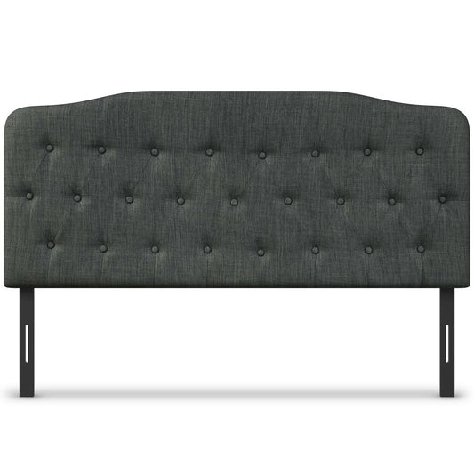 Queen Upholstered Headboard with Adjustable Heights, Dark Gray at Gallery Canada