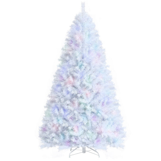 8 Feet Artificial Christmas Tree with 1636 Iridescent Branch Tips, White at Gallery Canada
