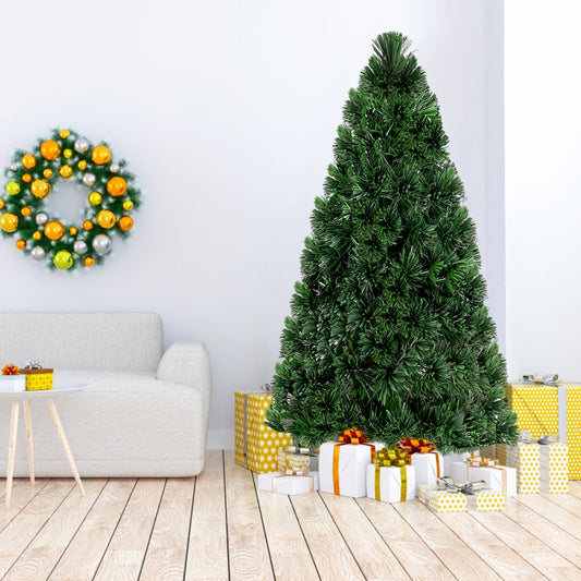 6 ft Fiber Optic Artificial PVC Christmas Tree, Green Christmas Tree Green at Gallery Canada
