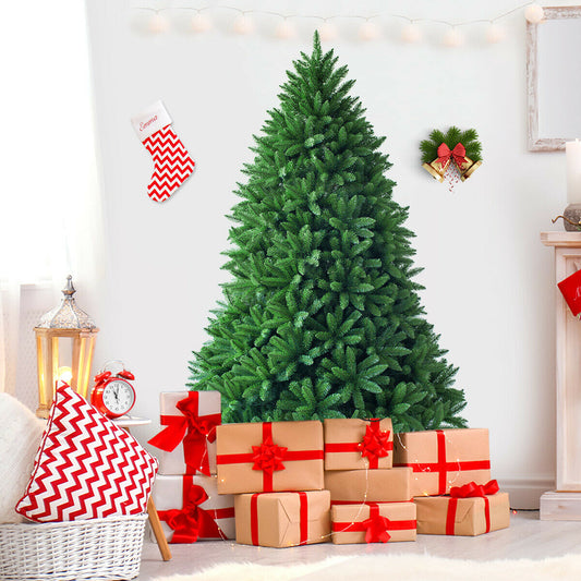 6 Feet Artificial Christmas Tree, 1250 Branch Tips, Green Christmas Tree Green at Gallery Canada