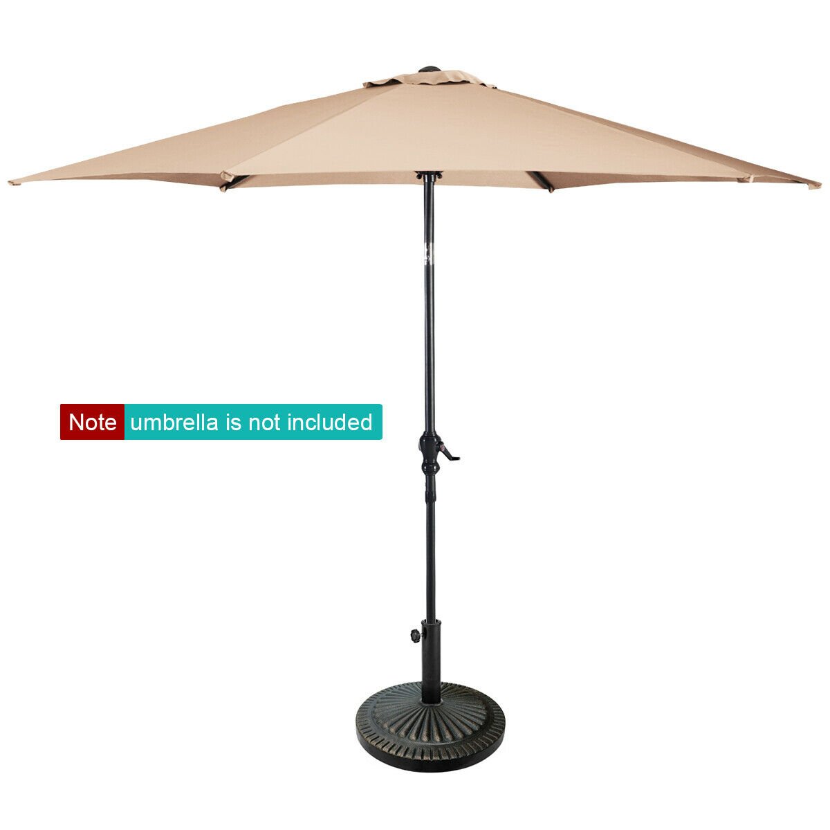 31.5 lbs Market Heavy-Duty Outdoor Stand Bronze Umbrella Base, Black at Gallery Canada