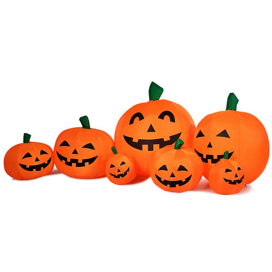 7.5 Feet Halloween Inflatable 7 Pumpkins Patch with LED Lights, Orange at Gallery Canada