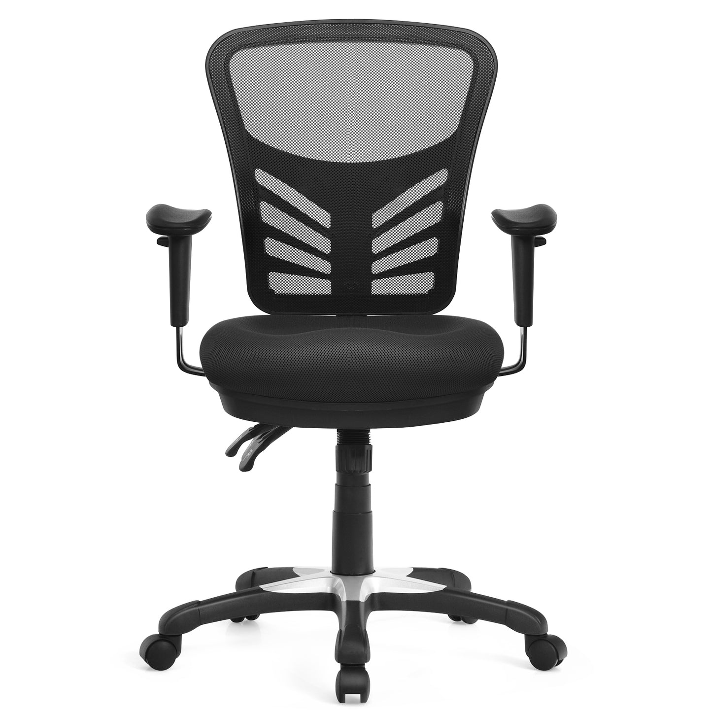 Ergonomic Mesh Office Chair with Adjustable Back Height and Armrests, Black Ergonomic Chairs at Gallery Canada