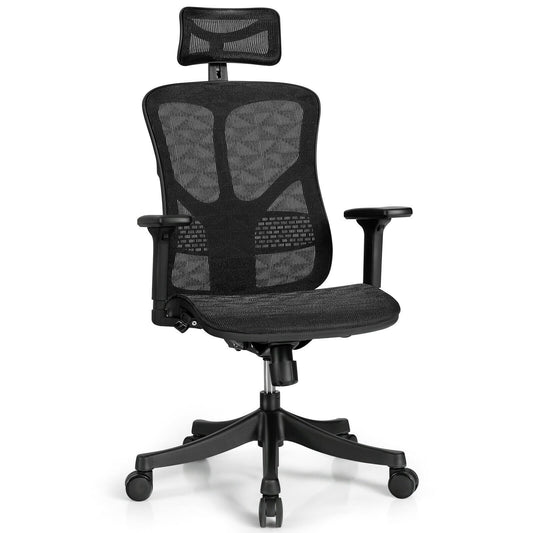 Ergonomic High Back Mesh Adjustable Swivel Office Chair, Black