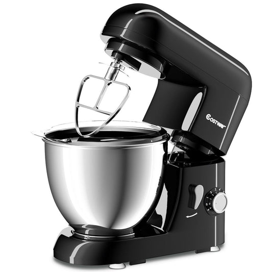 4.3 Qt 550 W Tilt-Head Stainless Steel Bowl Electric Food Stand Mixer, Black