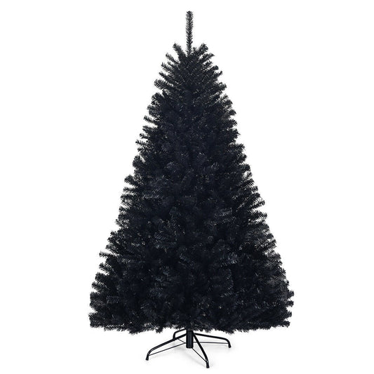 6 Feet Hinged Artificial Halloween Christmas Tree, Black at Gallery Canada