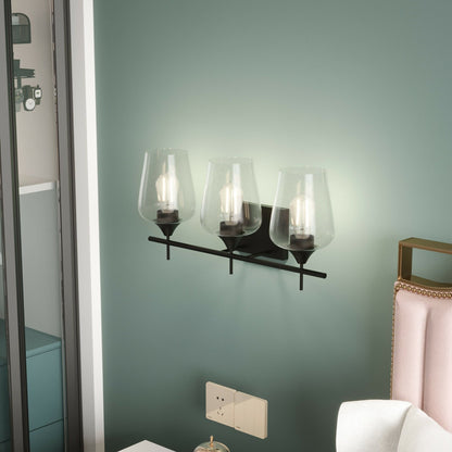 3-Light Wall Sconce Modern Bathroom Vanity Light Fixtures, Black at Gallery Canada