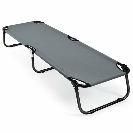 Outdoor Folding Camping Bed for Sleeping Hiking Travel, Gray at Gallery Canada