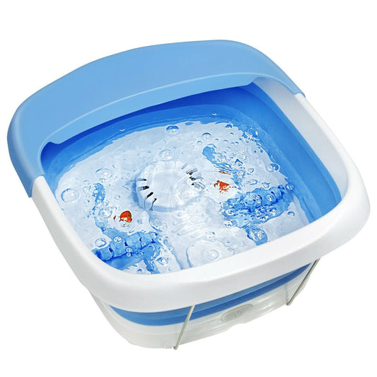 Foot Spa Bath Motorized Massager with Heat Red Light, Blue