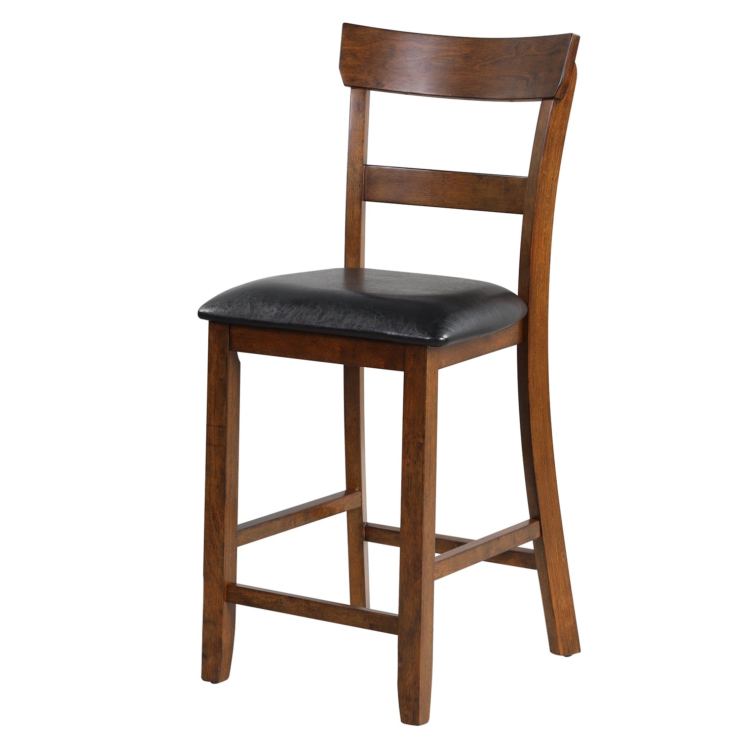 2-Piece Counter Height Chair Set, Leather Seat, Rubber Wood Legs, Brown Bar Stools at Gallery Canada