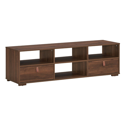 TV Stand Entertainment Media Center Console for TV's up to 60 Inch with Drawers Walnut, Walnut