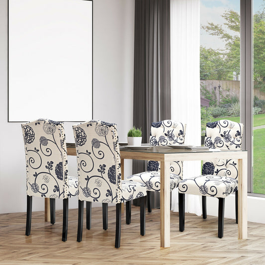 Set Of 2 Tufted Upholstered Dining Chairs, Black And White Dining Chairs Black & White at Gallery Canada