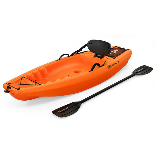 6 Feet Youth Kids Kayak with Bonus Paddle and Folding Backrest for Kid Over 5, Orange