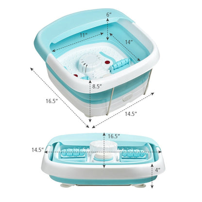 Foot Spa Bath Motorized Massager with Heat Red Light, Green at Gallery Canada