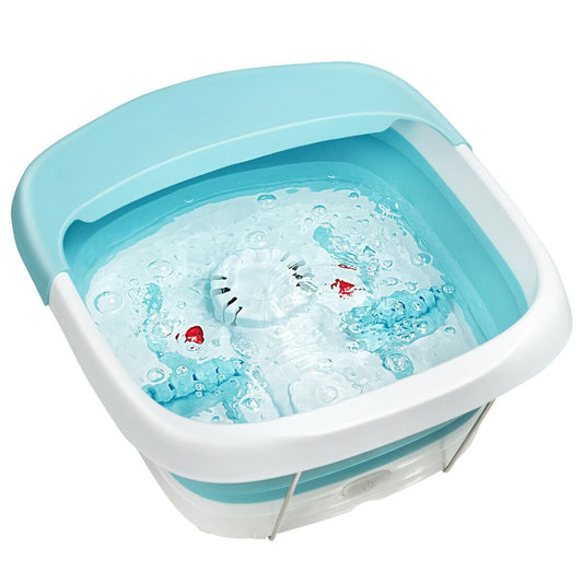 Foot Spa Bath Motorized Massager with Heat Red Light, Green at Gallery Canada