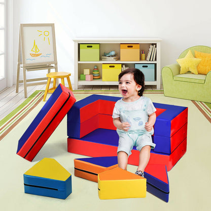 4-in-1 Crawl Climb Foam Shapes Toddler Kids Playset, Multicolor