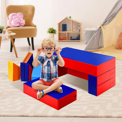4-in-1 Crawl Climb Foam Shapes Toddler Kids Playset, Multicolor