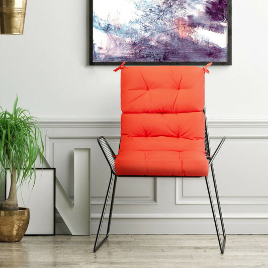 22 x 44 Inch Tufted Outdoor Patio Chair Pad, Orange Outdoor Furniture Accessories Orange at Gallery Canada