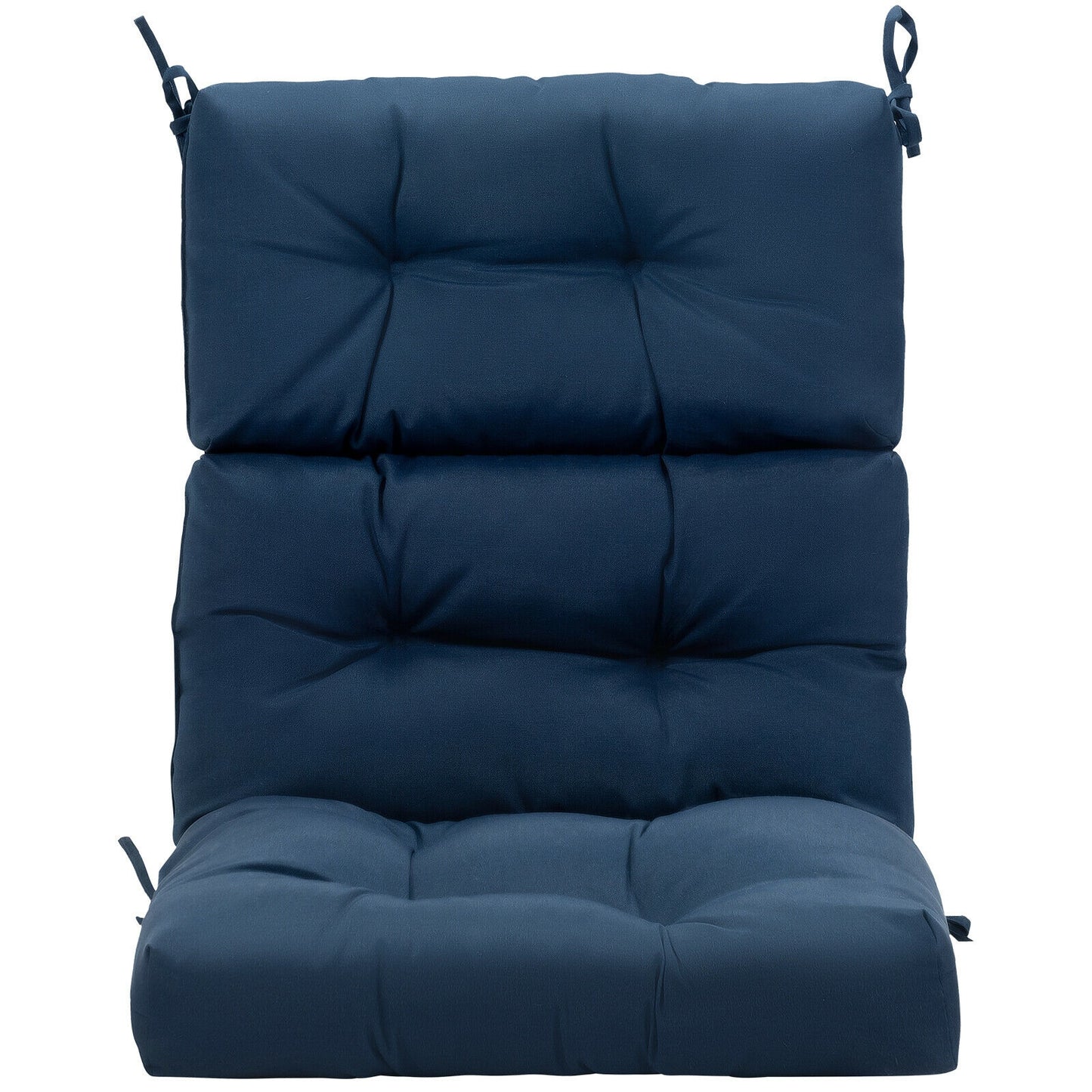 22 x 44 Inch Tufted Outdoor Patio Chair Pad, Blue Outdoor Furniture Accessories at Gallery Canada