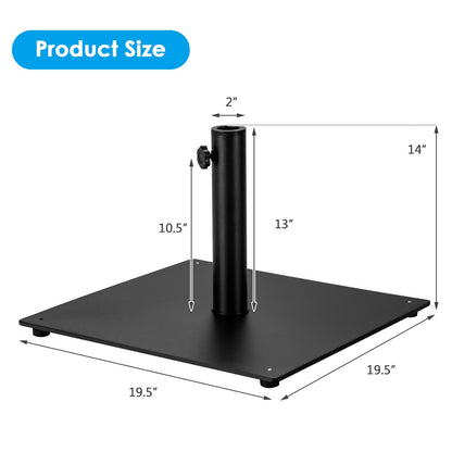 Steel Heavy Duty Patio Market Umbrella Base with 3 Adapters for Backyard at Gallery Canada