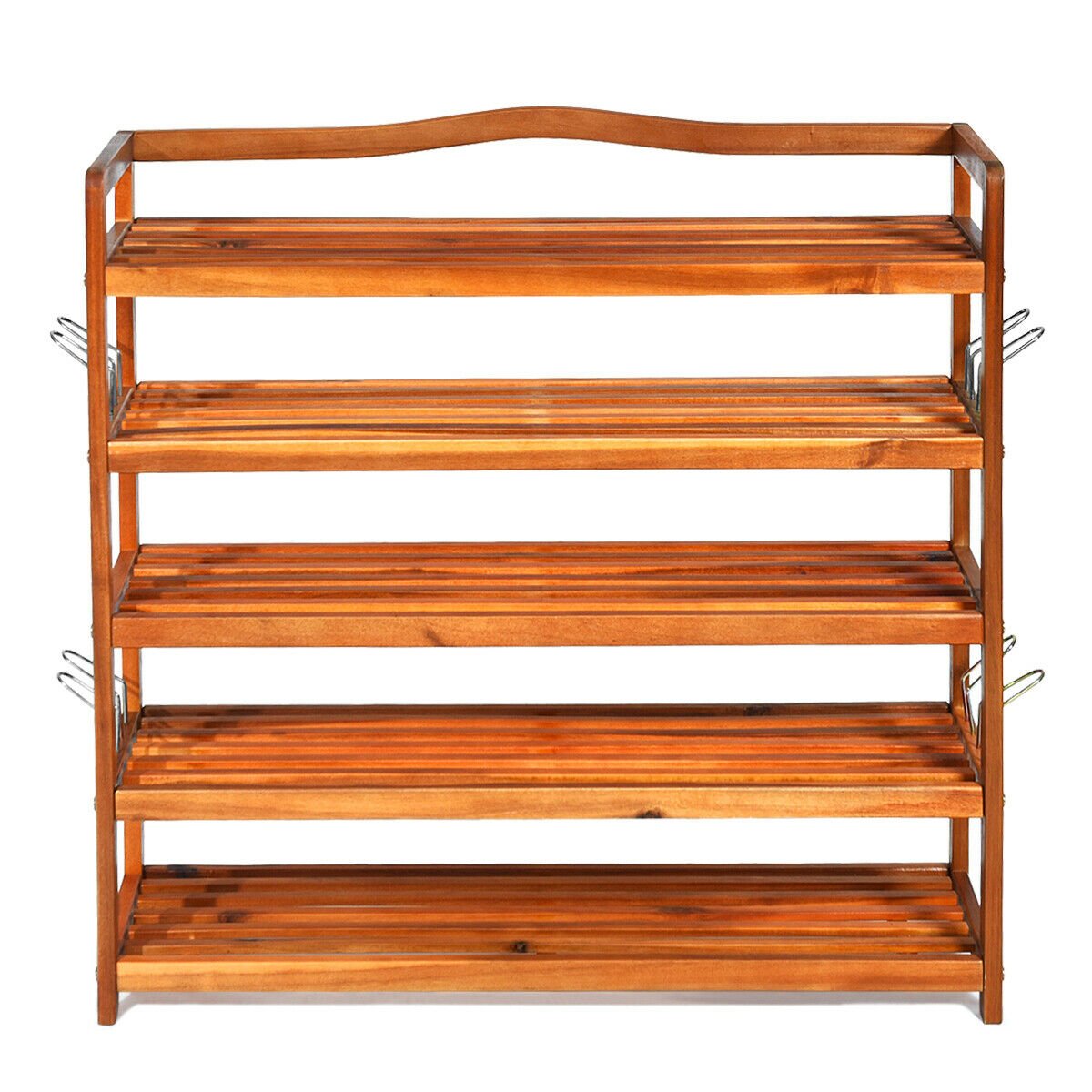 5-Tier Wood Large Shoe Rack Holds up 12-18 Pairs, Natural at Gallery Canada
